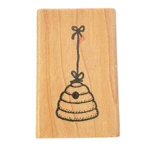 Darcie's D1954 Hanging Honey Bee Hive Rubber Stamp